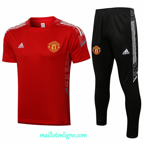 Thai Maillot Ensemble Manchester United Trainingchampions league Rouge/Blanc 2021 2022