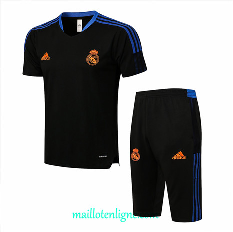 Thai Maillot Ensemble Real Madrid Training 3/4 Noir 2021 2022