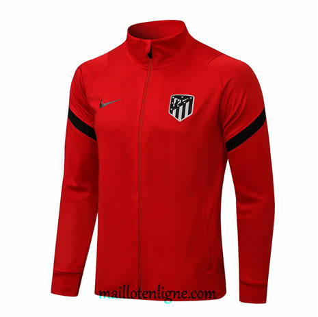 Thai Veste foot Atletico Madrid Rouge 2021 2022 Col Rond