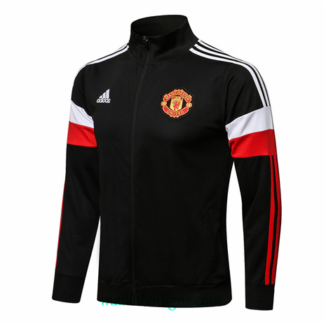 Thai Veste foot Manchester United Noir/Blanc Col Haut 2021 2022