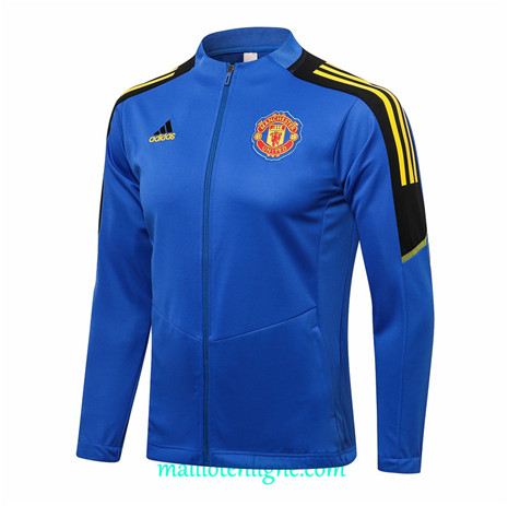 Thai Veste foot Manchester United Bleu 2021 2022