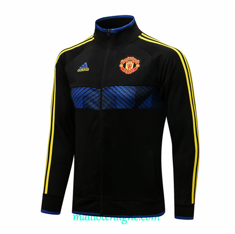 Thai Veste foot Manchester United Noir Col Haut 2021 2022