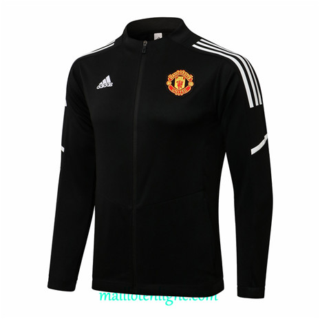 Thai Veste foot Manchester United Noir/Blanc Col bas 2021 2022