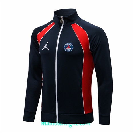 Thai Veste foot PSG Jordan Bleu Marine/Blanc 2021 2022