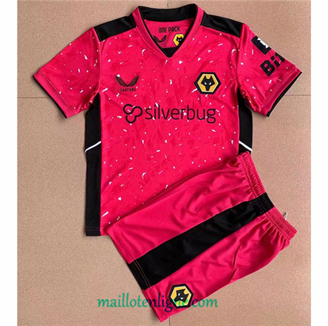 Thai Maillot Wolverhampton Enfant Gardien de but Rose 2021 2022