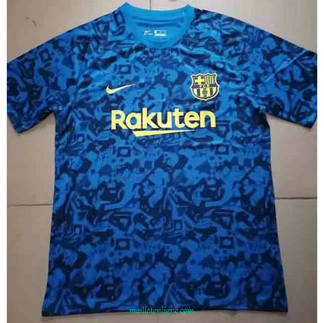 Thai Maillot de Barcelone Bleu Pre-Match training 2021 2022