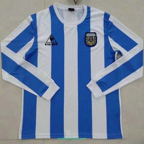 Thai Maillot de Classic Argentine Domicile Manche Longue 1986