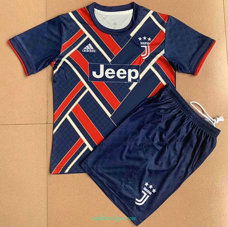 Thai Maillot du Juventus Enfant Bleu /Rouge 2021 2022