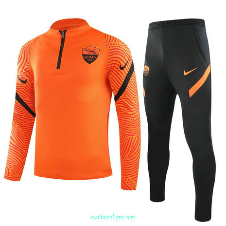 Thai Ensemble foot AS Roma Survetement 2021 2022 Orange