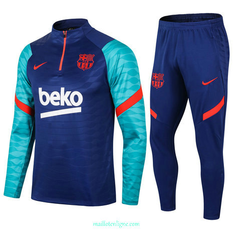 Thai Ensemble foot Barcelone Survetement 2021 2022 Bleu coloré/Rouge