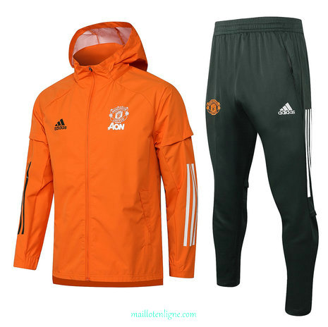 Thai Ensemble foot Manchester United Coupe vent Orange