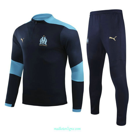Thai Ensemble foot Marseille Survetement 2021 2022 Bleu Marine