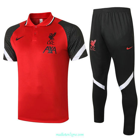 Thai Maillot du Liverpool POLO Rouge/Noir 2021 2022