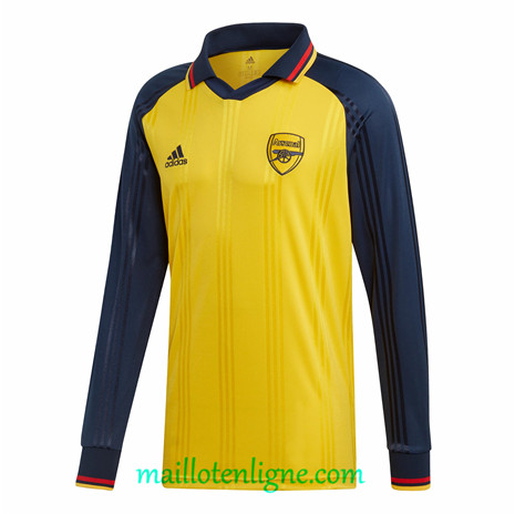 Thai Maillot du Arsenal Jaune Manche Longue 2021 2022