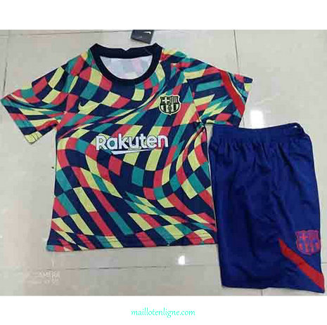 Thai Maillot de Barcelone Enfant training Bleu 2021 2022