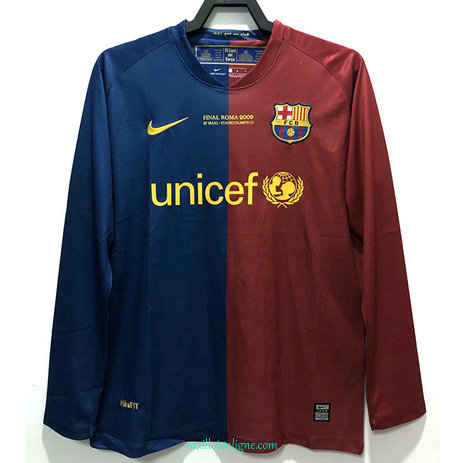 Thai Maillot Classic Barcelone Domicile Manche Longue 2008-09