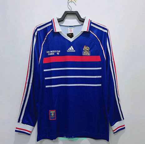 Thai Maillot Classic France Domicile Manche Longue 1998