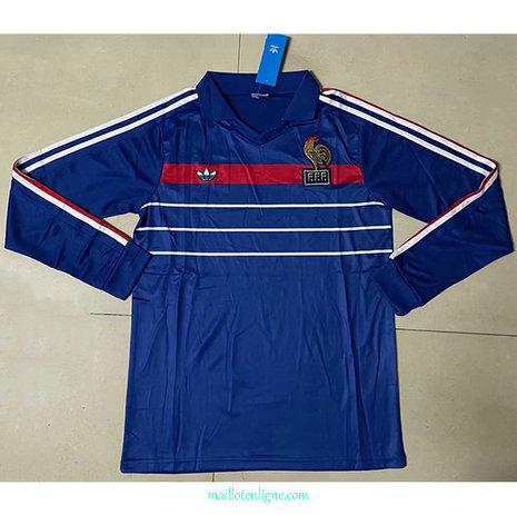 Thai Maillot de Classic France Domicile Manche Longue 1984