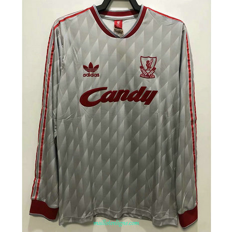 Thai Maillot du Classic Liverpool Exterieur Manche Longue 1989-91