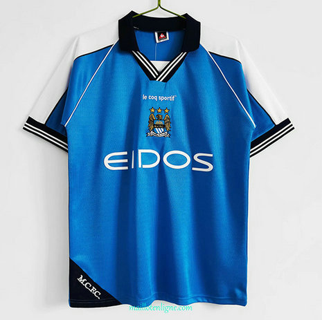 Thai Maillot Classic Manchester City Domicile 1999-01