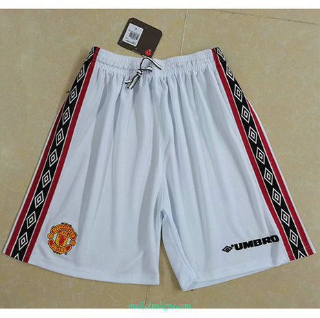 Thai Maillot du Classic Manchester United Short Blanc