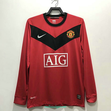 Thai Maillot de Classic Manchester United Domicile Manche Longue 2010