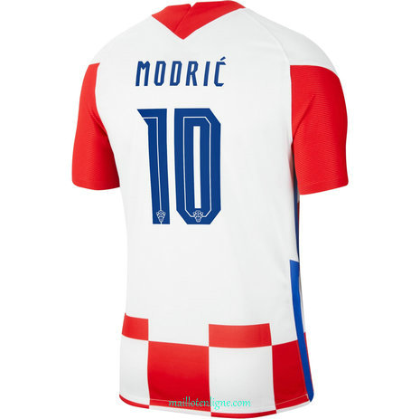 Thai Maillot de Croatie Domicile Modric 10 Euro 2020