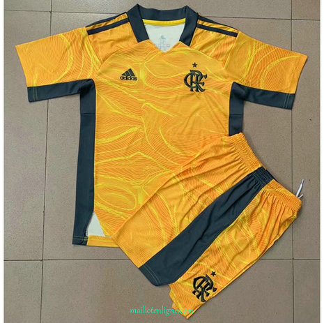 Thai Maillot du Flamengo Enfant Gardien De But Jaune 2021 2022