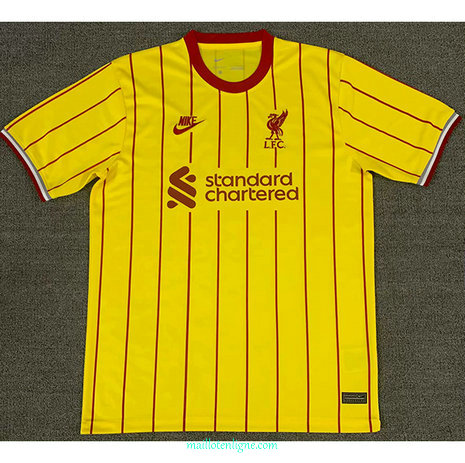 Thai Maillot Liverpool Jaune 2021 2022