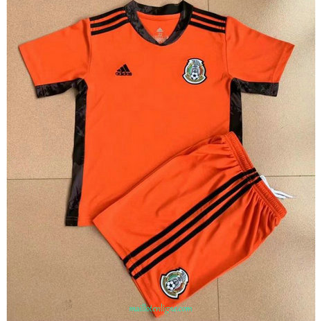 Thai Maillot de Mexique Enfant Gardien de but Orange 2021 2022