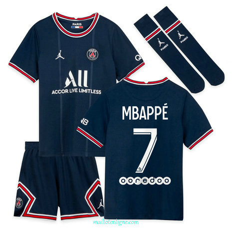 Thai Maillot PSG Enfant Domicile Mbappé 7 2021 2022