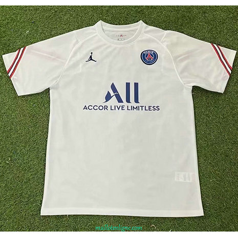 Thai Maillot de PSG Paris Jordan training Blanc 2021 2022