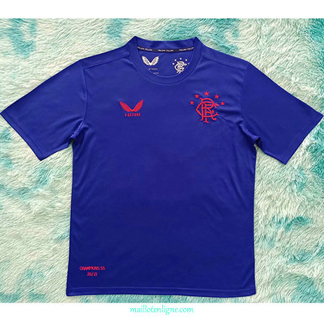 Thai Maillot du Rangers training Bleu 2021 2022