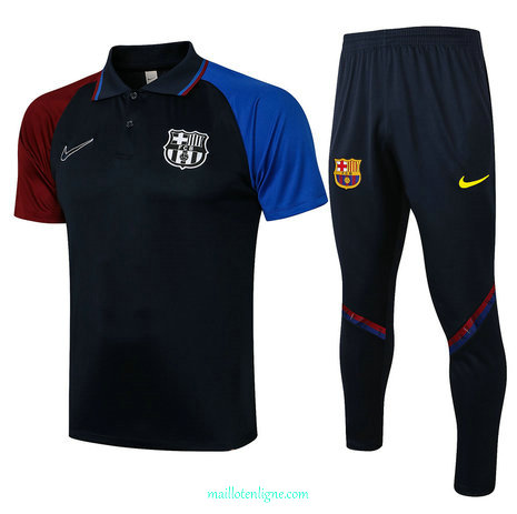 Thai Maillot Polo Barcelone Training Bleu Marine 2021 2022