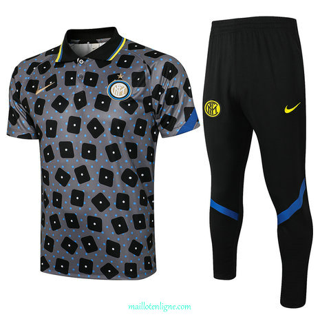 Thai Maillot de Polo Inter Milan Training Gris 2021 2022