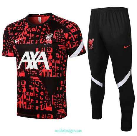 Thai Maillot de Liverpool Training Noir/Rouge 2021 2022