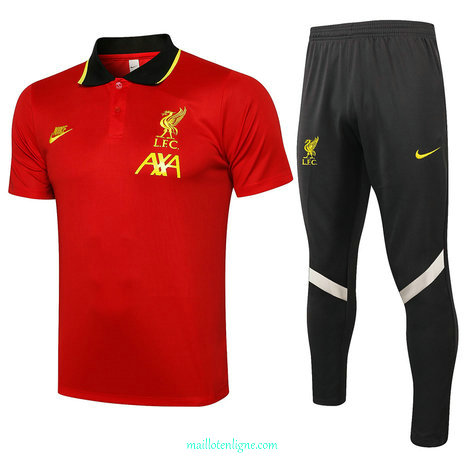 Thai Maillot du Polo Liverpool Training Rouge/Noir 2021 2022