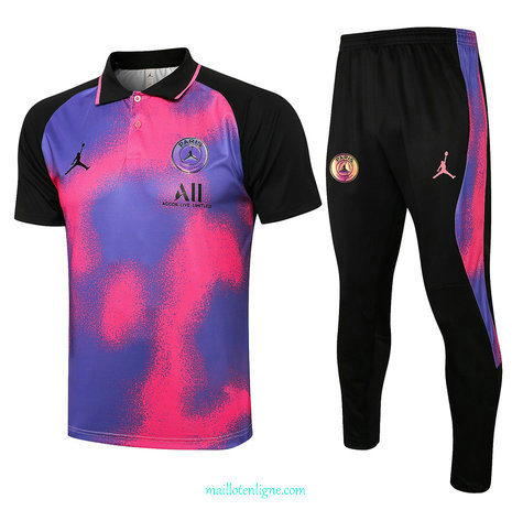 Thai Maillot du Polo PSG Jordan Training Rose 2021 2022