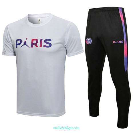 Thai Maillot Jordan PSG Training Blanc Paris 2021 2022