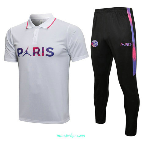 Thai Maillot de POLO Jordan PSG Paris Training Blanc 2021 2022