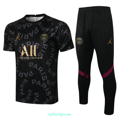 Thai Maillot PSG Jordan Training Noir 2021 2022