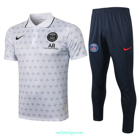 Thai Maillot Polo PSG Training Blanc 2021 2022