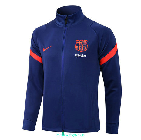 Thai Veste foot Barcelone Bleu Col Haut 2021 2022