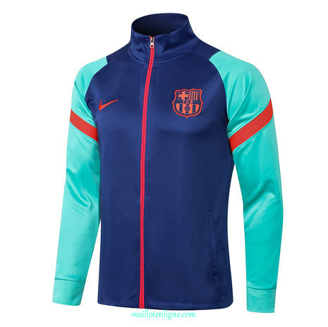 Thai Veste foot Barcelone Bleu/Vert 2021 2022