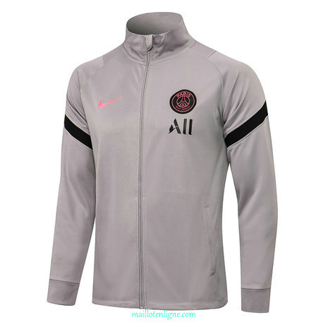 Thai Veste foot PSG Gris clair 2021 2022