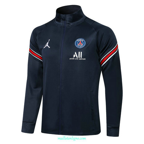 Thai Veste foot PSG Jordan Bleu Marine 2021 2022