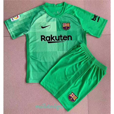 Thai Maillot du Barcelone Enfant Short + Gardien de but Vert 2021/2022