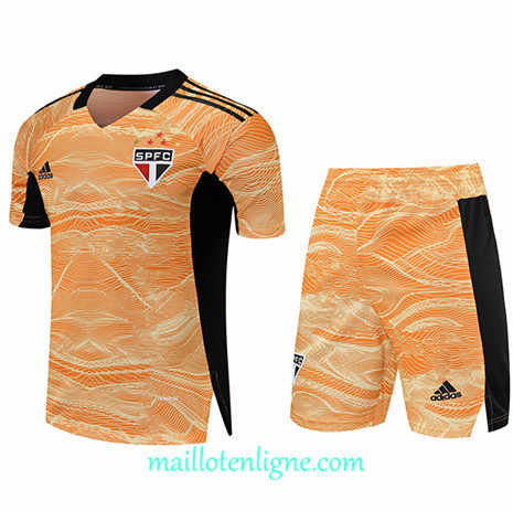 Thai Maillot du Sao Paulo Short + Gardien de but Jaune 2021/2022