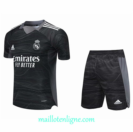 Thai Maillot du Real Madrid Short + Gardien de but Noir 2021/2022