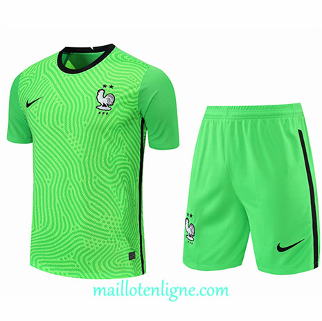 Thai Maillot du France Short + Gardien de but Vert 2021/2022